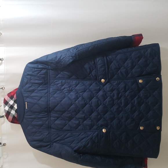 Burberry Navy Jacket quilted nova check lining - Picture 4 of 9